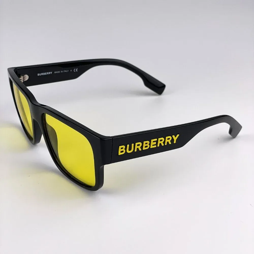 Burberry KNIGHT BE4358 300185 Sunglasses Square Black Yellow Men
